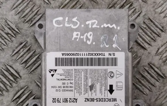 Mercedes-Benz CLS C218 X218 Airbag control unit/module A2129017902