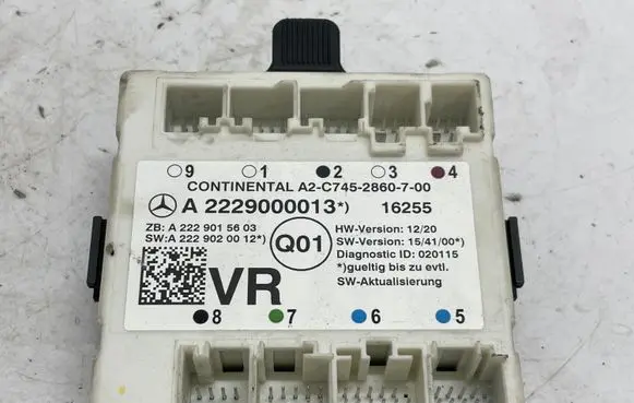 Mercedes-Benz C W205 Door control unit/module A2229000013