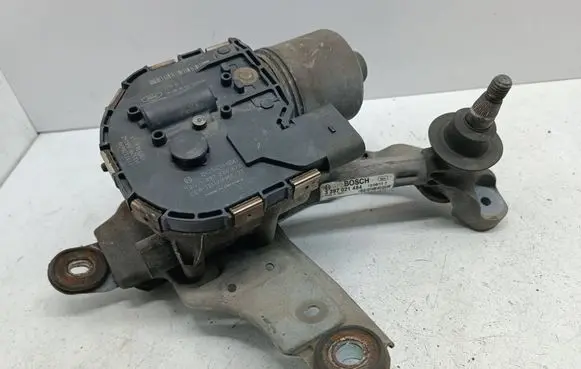 Front wiper linkage and motor
