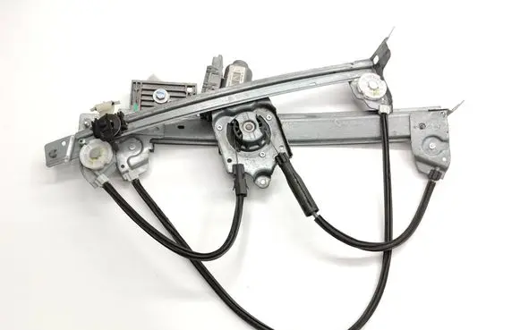 Opel Tigra B Front door window regulator with motor 93163589R