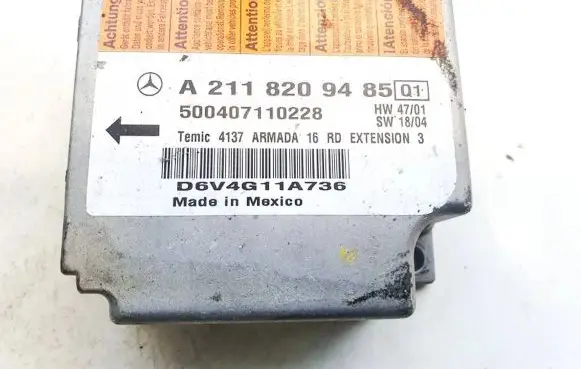 Mercedes-Benz E W211 Airbag control unit/module a2118209485 500407110228