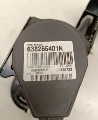 Nissan Leaf II (ZE1) Rear seatbelt 638265401K 00100722 106X090LH