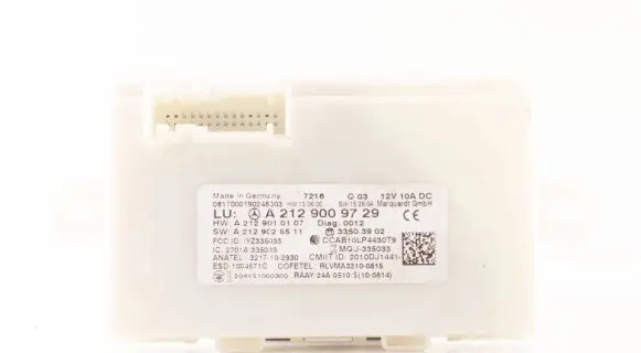 Mercedes-Benz A W176 Keyless (KESSY) go control unit/module A2129009729 A2129025511 A2129010107