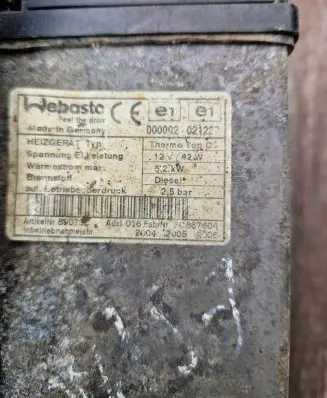 Renault Espace IV Auxiliary pre-heater (Webasto) 89073l