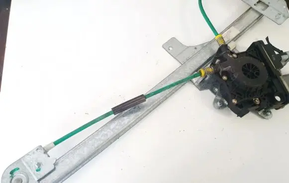 Sliding door window regulator with motor