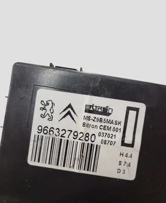 Peugeot 407 Seat control module 9663279280 037021 08707