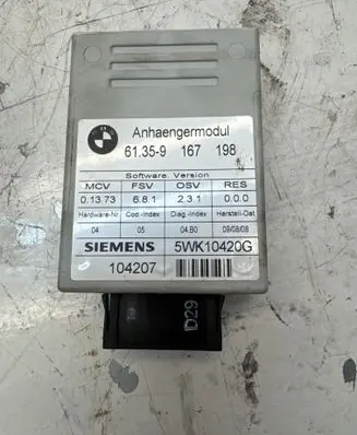 BMW 5 E60 E61 Tow bar trailer control unit/module 9167198 104207