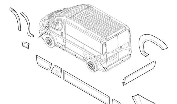 Fiat Ducato Side skirt rear trim 735422847