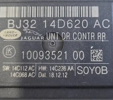 Jaguar XF X250 Door control unit/module BJ3214D620AC 1009352100 14C112AC
