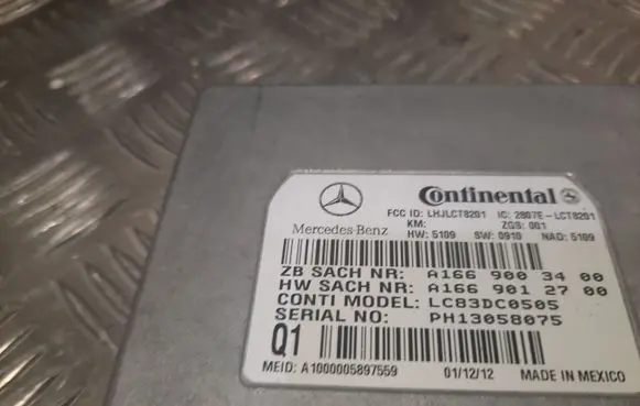 Mercedes-Benz S W221 Phone control unit/module A1669003400 A1669012700
