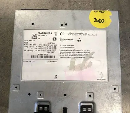 Volkswagen ID.3 Radio/CD/DVD/GPS head unit 10A035816A
