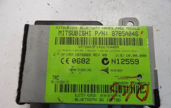 Mitsubishi Outlander Bluetooth control unit module 8785A046 1872669 N12559