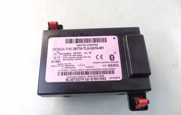 Honda Accord Bluetooth control unit module 39770-TL0-G010-M1