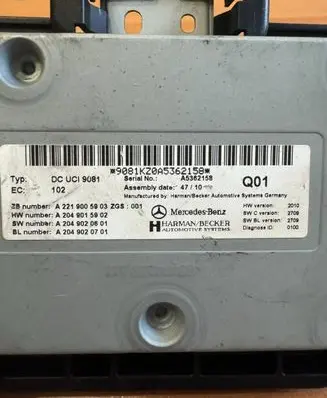 Mercedes-Benz E W212 Other control units/modules A2219005903 A2049015902 A2049020701