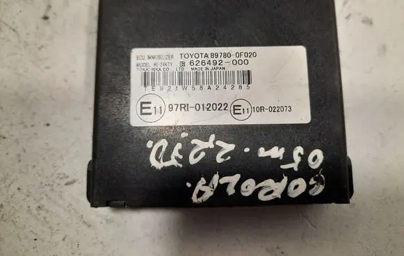 Toyota Corolla E120 E130 Immobilizer control unit/module 626492000 897800F020