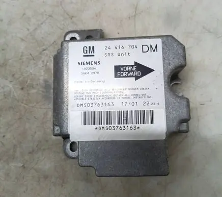 Opel Zafira A Airbag control unit/module 24416704 1923594 DMS03763163