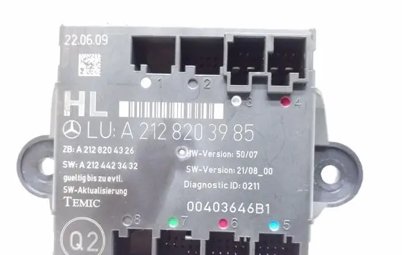 Mercedes-Benz E W212 Door control unit/module A2128203985 A2128204326 A2124423432