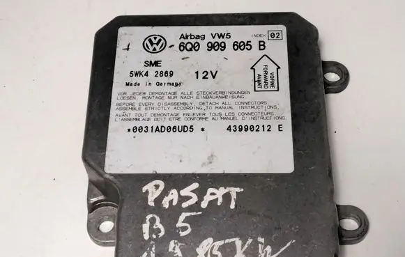 Volkswagen PASSAT B5 Airbag control unit/module 6Q0909605B 5WK2869 43990212E