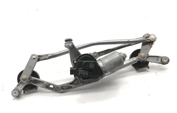 Front wiper linkage and motor