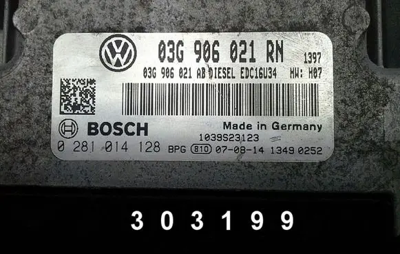 Volkswagen Touran I Engine control unit/module 0281014128