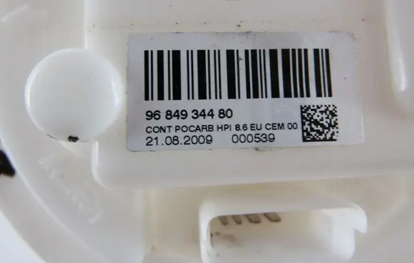 Peugeot 207 CC In-tank fuel pump 9684934480