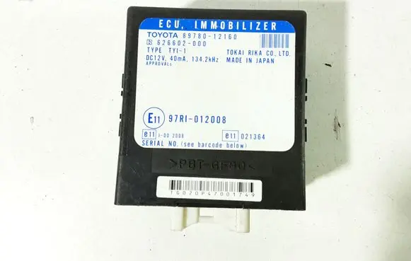 Toyota Corolla E120 E130 Immobilizer control unit/module 8978012160 626602000 97RI012008