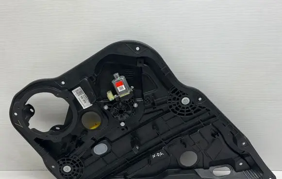 Rear door window regulator with motor