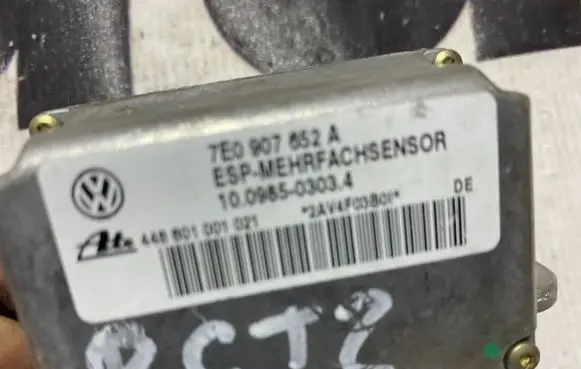 Volkswagen Touareg I ESP acceleration yaw rate sensor 7e0907652a