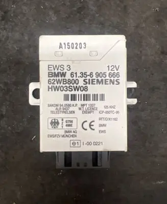 BMW 3 E46 Immobilizer control unit/module A150203 62WB800 HW03SW08