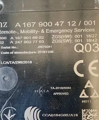 Mercedes-Benz C W205 Other control units/modules A1679004712 A2679027703 A1679016902