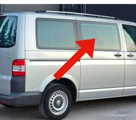 Volkswagen Transporter - Caravelle T5 Sliding door window/glass 43R004524 DOT211M91AS3 E000191
