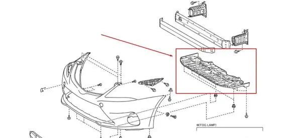 Toyota Avensis T270 Front bumper skid plate/under tray 5261805010