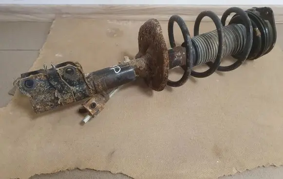 Front shock absorber with coil spring
