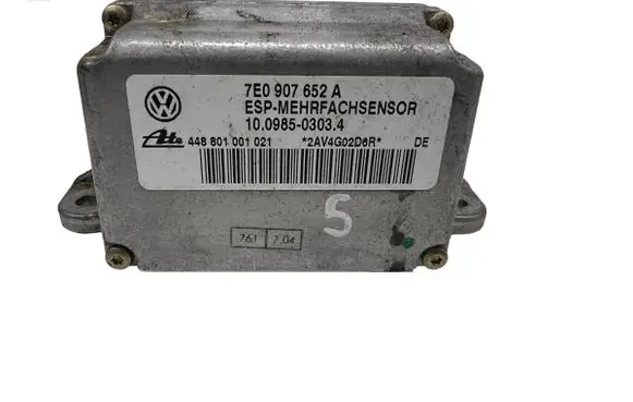 Volkswagen Touareg I ESP acceleration yaw rate sensor 7E0907652A 448801001021 10098503034
