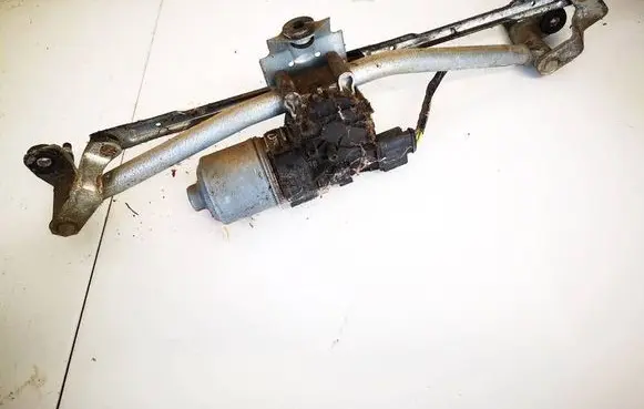 Front wiper linkage and motor