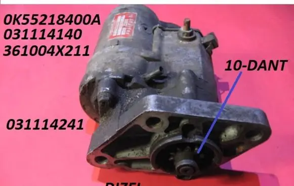 Hyundai Terracan Starter motor 361004X211 031114241