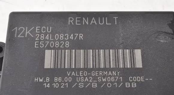 Renault Zoe Trunk lid opening control unit 284L08347R