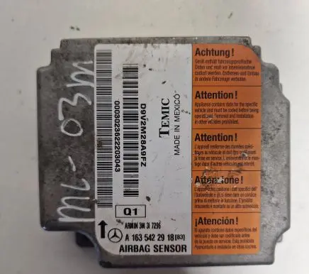 Mercedes-Benz ML W163 Airbag control unit/module A1635422918