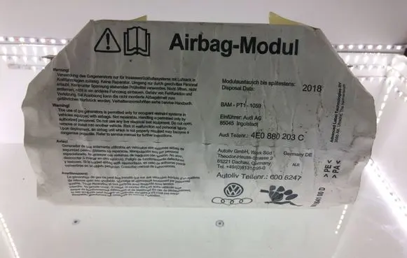 Audi A8 S8 D3 4E Passenger airbag 4E0880203C
