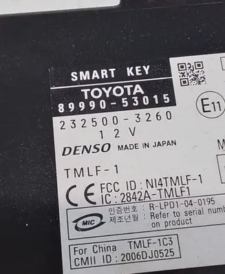 Lexus IS 220D-250-350 Keyless (KESSY) go control unit/module 89990-53015 2325003260 2006DJ0525