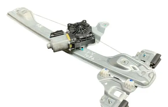 Rear door window regulator with motor
