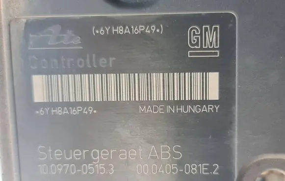 Opel Zafira B ABS Pump 10097005153 000405081E2 6YH8A16P49