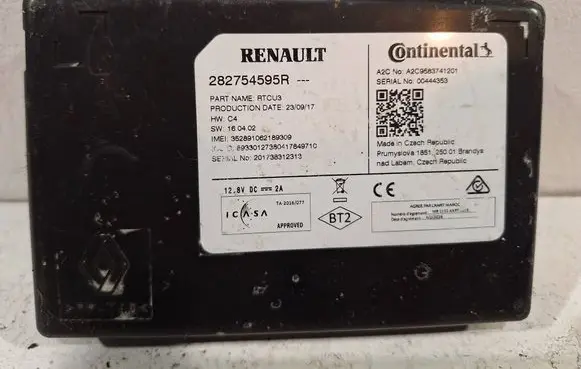 Renault Megane IV Other control units/modules 282754595R