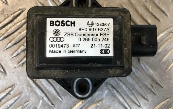 Audi A4 S4 B6 8E 8H ESP acceleration yaw rate sensor 8E0907637A 0019473 0265005245