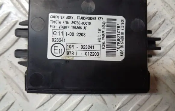 Toyota Yaris Other control units/modules 897800D010