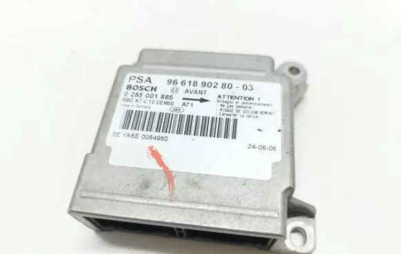 Peugeot 207 Airbag control unit/module 9661890280 0285001885