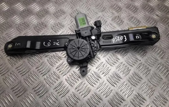Rear door window regulator with motor