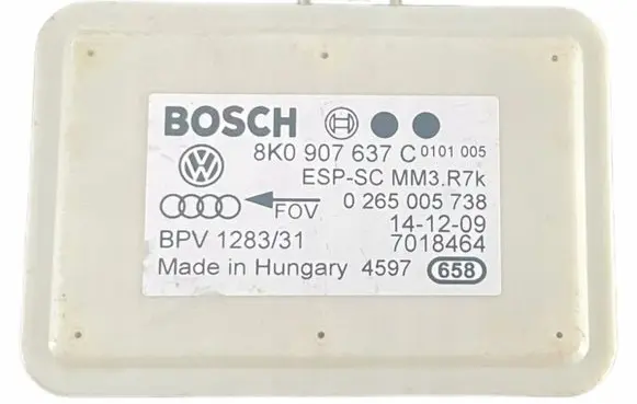 Audi A5 Sportback 8TA ESP acceleration yaw rate sensor 8K0907637C