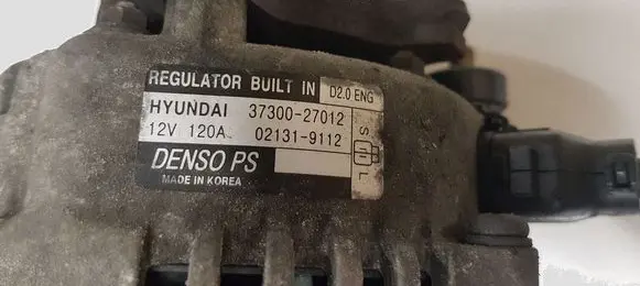 Hyundai Tucson JM Generator/alternator 3730027012 02119112 120A
