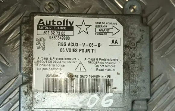 Peugeot 206 Airbag control unit/module 602327300
